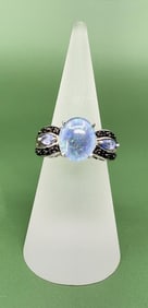 Sterling Silver Blue Opal Ring
