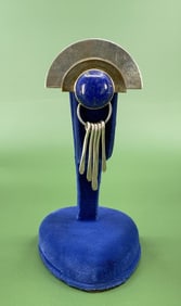 Gary Edwards Navajo Sterling Lapis Brooch