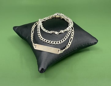 Group Of Sterling Silver Bracelets