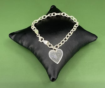 Sterling Silver Heart Bracelet