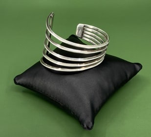 Sterling Silver Modernist Cuff Bracelet