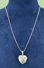 Sterling Silver Heart Locket Necklace