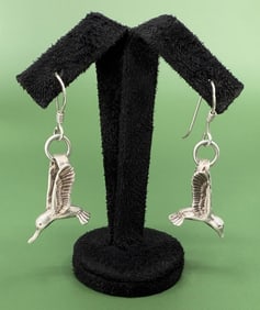 Sterling Silver Hummingbird Earrings