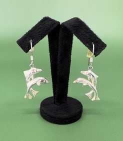 Sterling Silver Dolphin Earrings