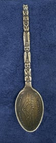 Mt Rainier Totem Pole Sterling Souvenir Spoon