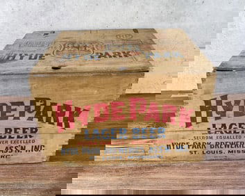 Hyde Park Lager Beer Wood Crate Box