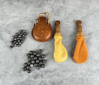 Collection of Leather Shot Pouch Bags