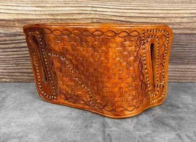 Darrel Johnson Tooled Leather Cowboy Holster