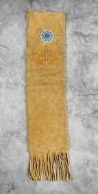 Native American Indian Beaded Leather Pipe Bag
