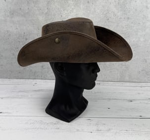 Leather Snap Side Montana Cowboy Hat