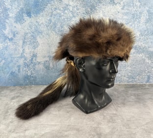 Skunk Fur Mountain Man Trapper Hat