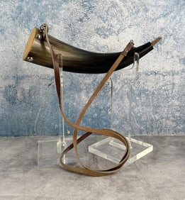 Frontier Steer Horn Powder Flask