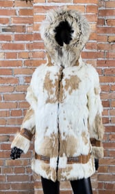 Vintage Anchorage Fur Factory Inuit Rabbit Coat
