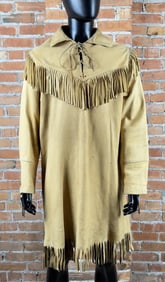 Vintage Fringe Leather Buckskin Jacket