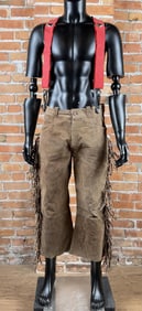Old West Fringe Leather Pants