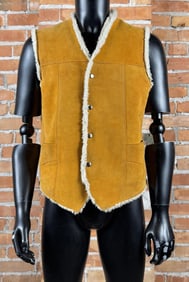 Vintage Ayala Suede Leather Trucker Biker Vest
