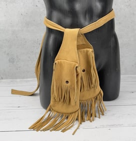 Buckskin Fringe Leahter Belt and Bags