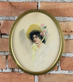 Christina MacLean Gibson Girl Watercolor Painting