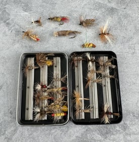 Collection of Antique Montana Trout Fishing Flies