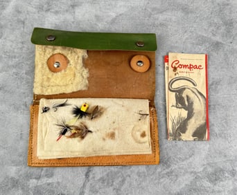Antique Montana Trout Fishing Fly Wallet