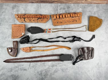 Tooled Leather Sheaths Pistol Holsters