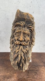 Montana Cottonwood Mountain Man Carving