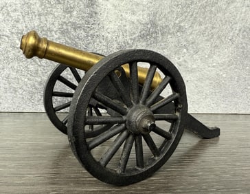 Brass and Cast Iron Desk Signal Cannon