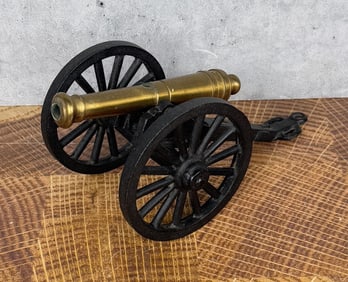 Brass and Cast Iron Desk Signal Cannon