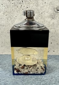 Mid Century Lucite Pearl Oyster Table Lighter