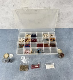 Tray Of Assorted Beads Native American Crafts
