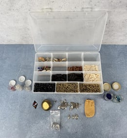 Tray Of Assorted Beads Native American Crafts