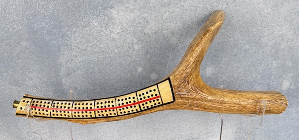 Montana Made Elk Antler Cribbage Board