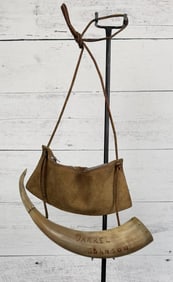 Darrel Johnson Powder Horn & Ball Pouch