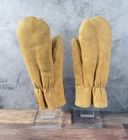 Fleece Lined Deer Skin Mittens