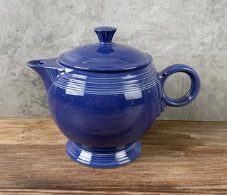 Fiesta Ware Cobalt Ring Handle Tea Pot