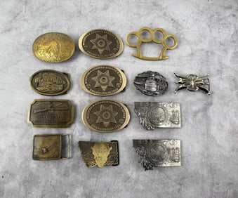 Collection Of Vintage Montana Belt Buckles