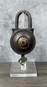Large Antique Combination Padlock Lock