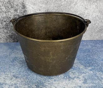 H.W. Hayden Brass Fur Trade Bucket Kettle Pot