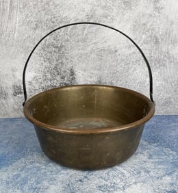 Brass Fur Trade Bucket Kettle Pot