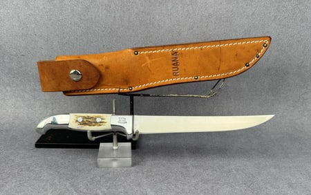 Vic Hangas Signed Ruana Bonner Montana Knife