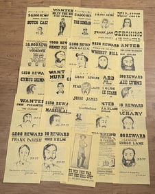 Group of Virginia City Montana Wanted Posters