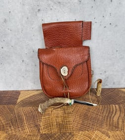 Black Powder Rendezvous Leather Belt Bag