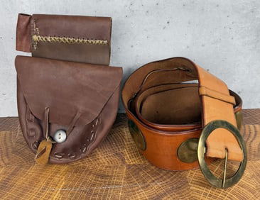 Custom Made Concho Belt and Bag