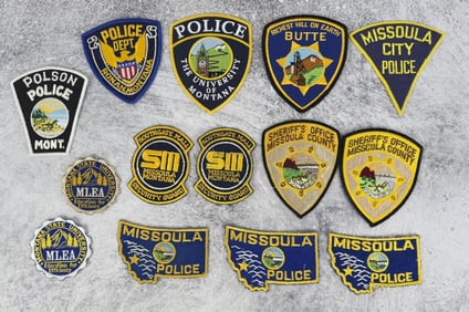 Collection of Montana Police Department Patches