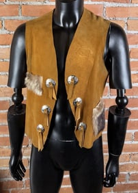 Vintage Suede Leather Cowboy Vest