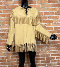 Vintage Fringe Leather Mountain Man Jacket