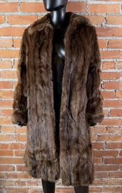 Vintage Full Length Mink Fur Jacket