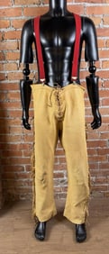 Vintage Buckskin Fringe Leather Pants