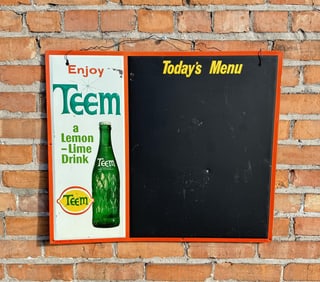 Teem Soda Advertising Chalkboard Menu Board