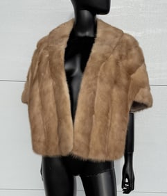 Blonde Mink Fur Stole Wrap